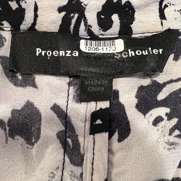 Proenza Schouler Silk Scribble Rose Ruffle Top (8) - Picture 9 of 11